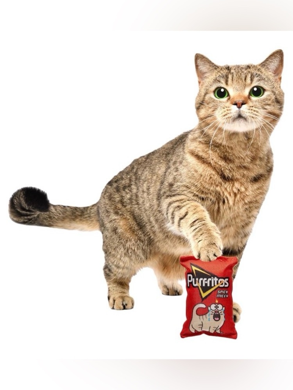 Spot purr-ritos catnip toy with a fun design.